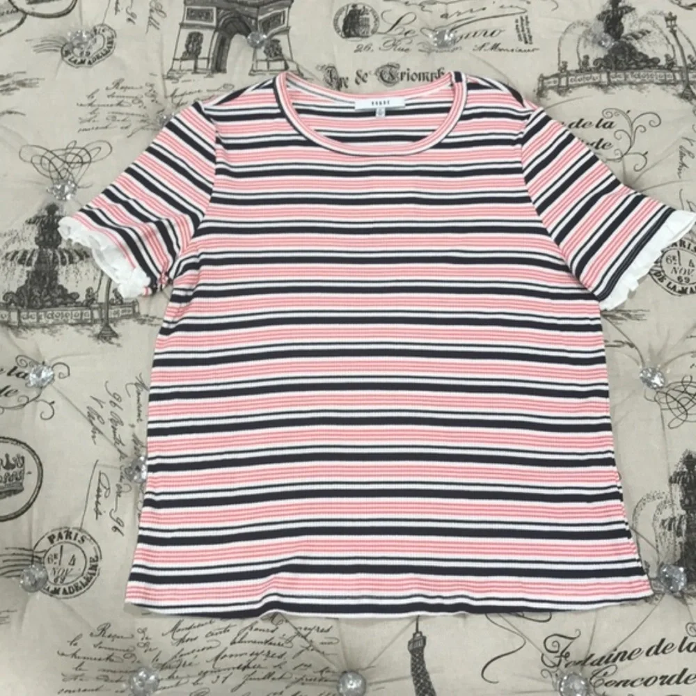 Ro & De Ribbed Mini Ruffle Tee - Picture 3 of 5